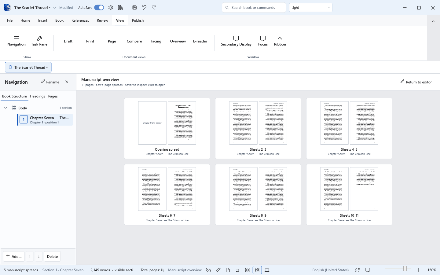 Current Oyama Scribe manuscript overview showing whole-book spreads
