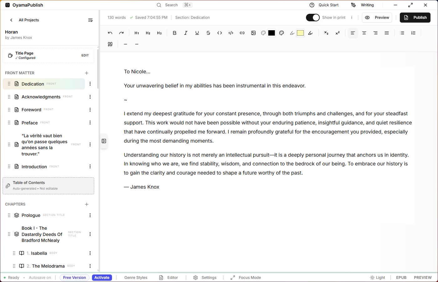 OyamaPublish Editor Interface